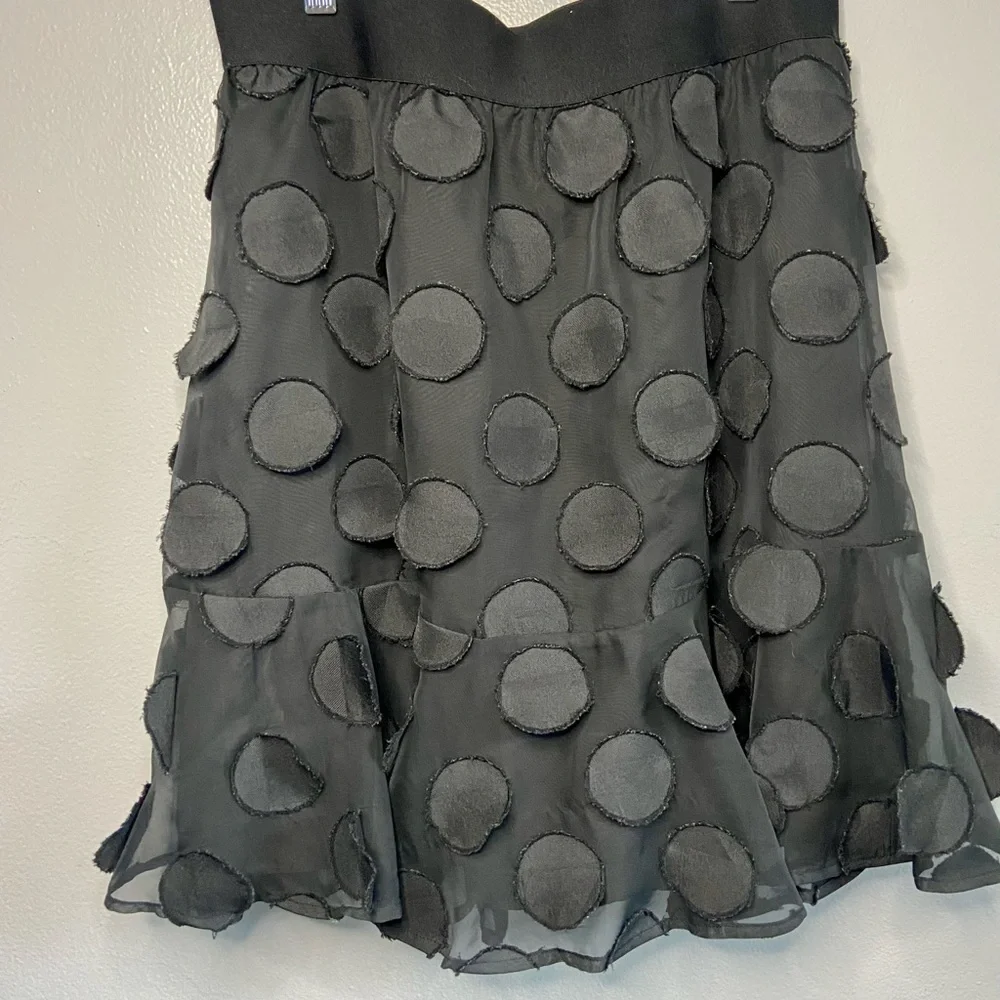 a new day Black Textured Polka‎ Dot Mini Skirt
